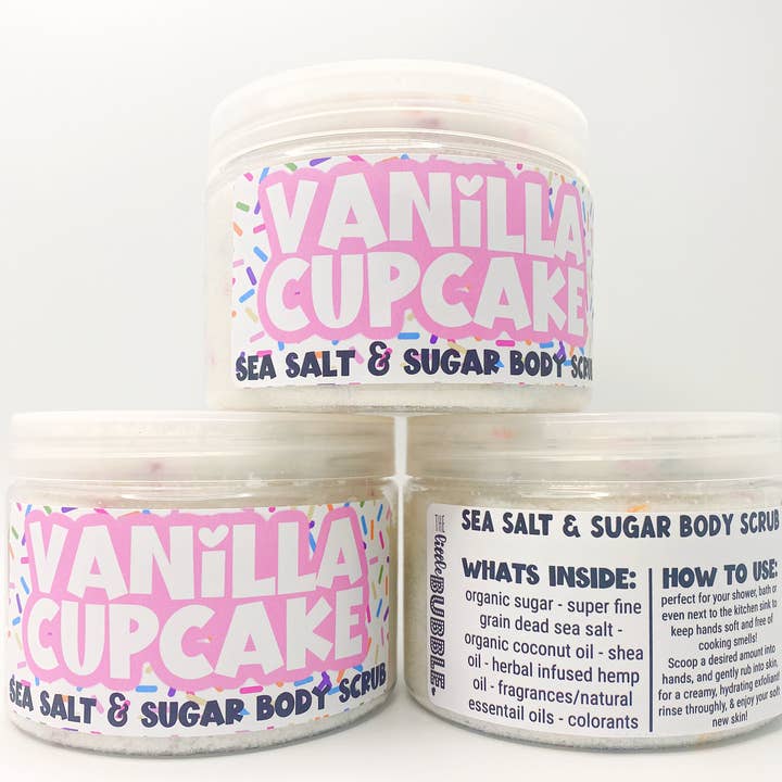 The Little Bubble - Wholesale Body Scrub/Exfoliant - Vanilla Cupcake Sea Salt and Sugar Body Scrub 3