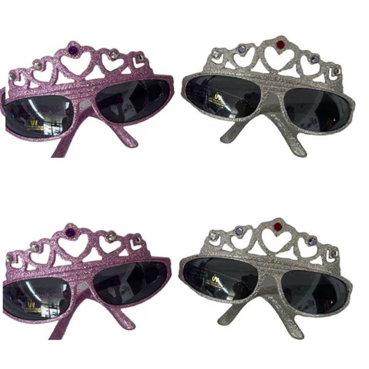 Tiara Crown Princess Party Glasses Silver Halloween for wholesale by Buddha Yoga