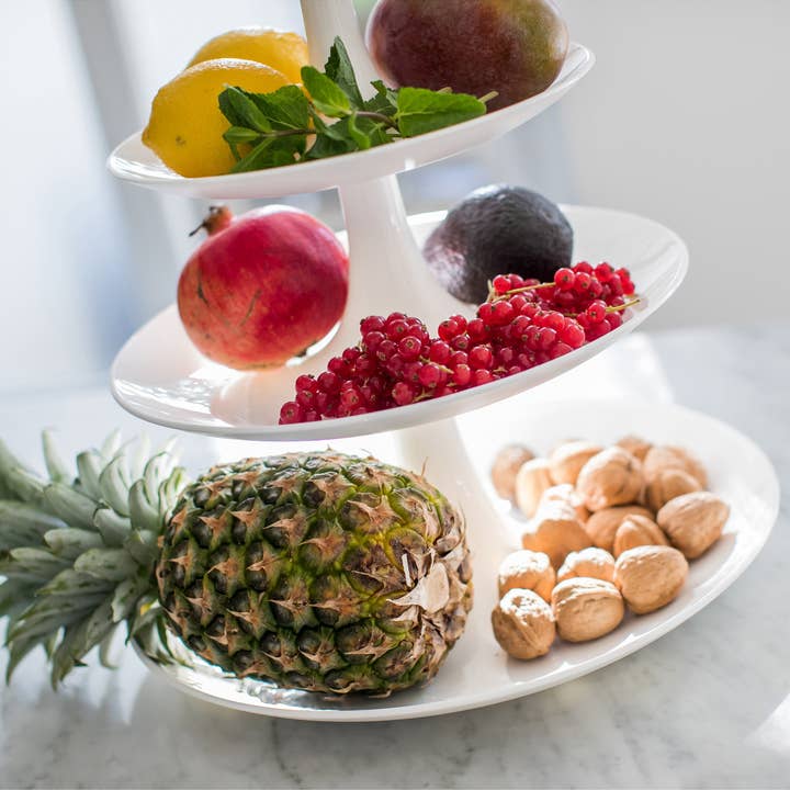 Cotton white BABELL BIG tiered stand for wholesale on Faire2