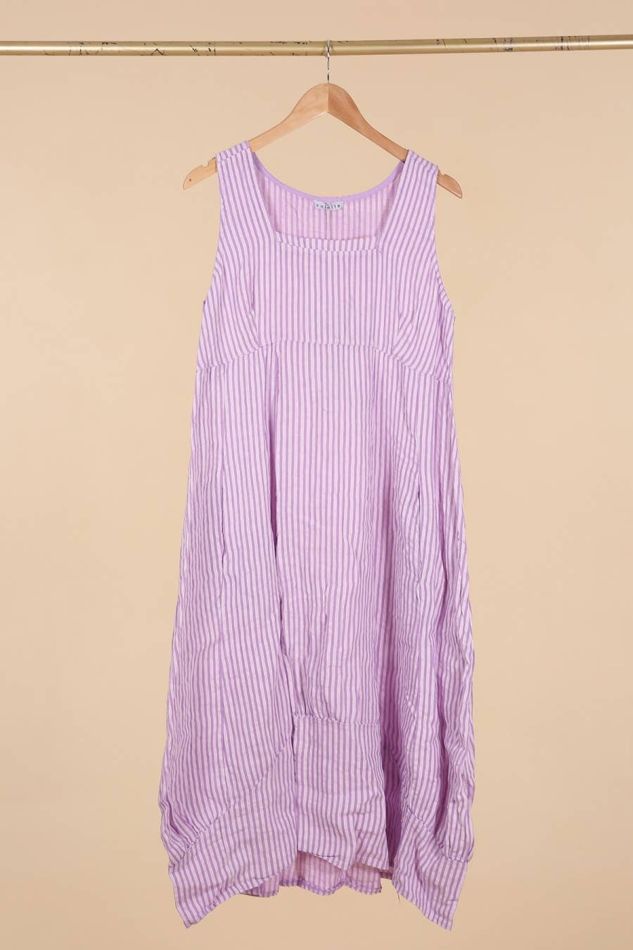 la maison des fibres naturelles - Wholesale Dress - Women's - Sleeveless striped dress 6223stripe 100%LINEN25