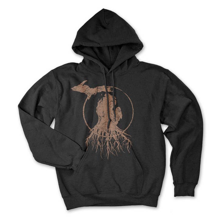 MI Roots - Unisex TALL Hooded Sweatshirt for wholesale by rooted in michigan