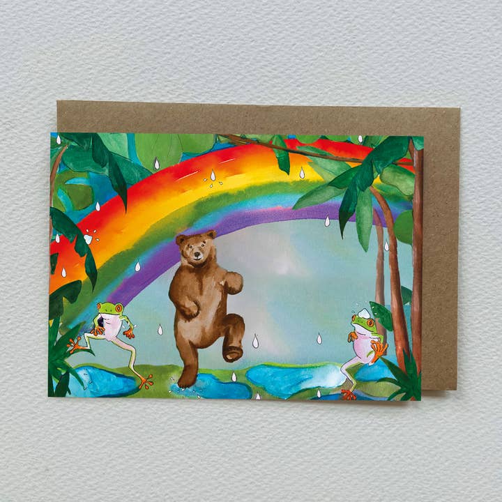 Myrthe Oostenbach Art - Wholesale Birthday Card - Dancing in the rain0