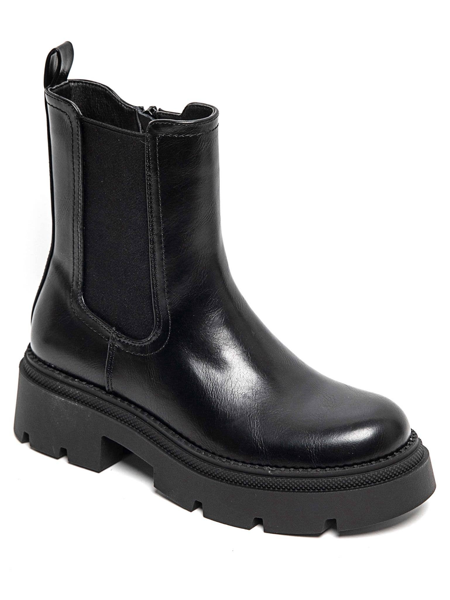 No Doubt Shoes - Wholesale Chelsea Boots - Women's - FAUX LEATHER CHELSEA BOOTS WITH CHUNKY OUTSOLE5