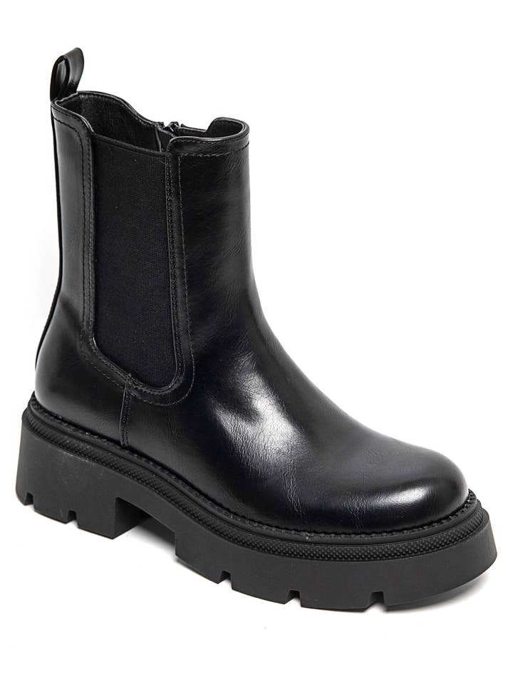 No Doubt Shoes - Wholesale Chelsea Boots - Women's - FAUX LEATHER CHELSEA BOOTS WITH CHUNKY OUTSOLE5