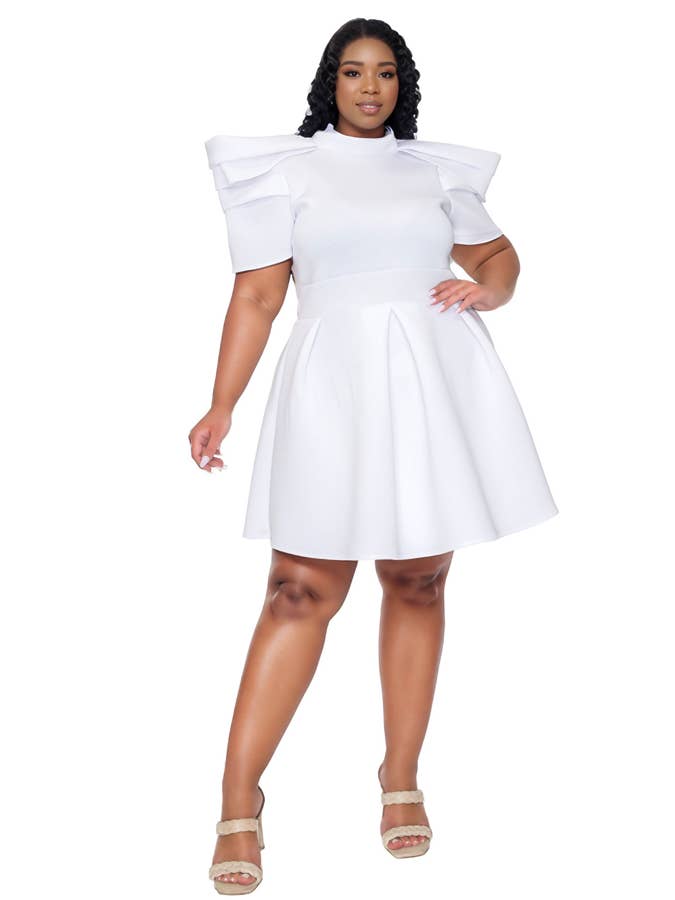 J2 FASHION - Wholesale Dress - Women's - Karina Neoprene Flare Dress