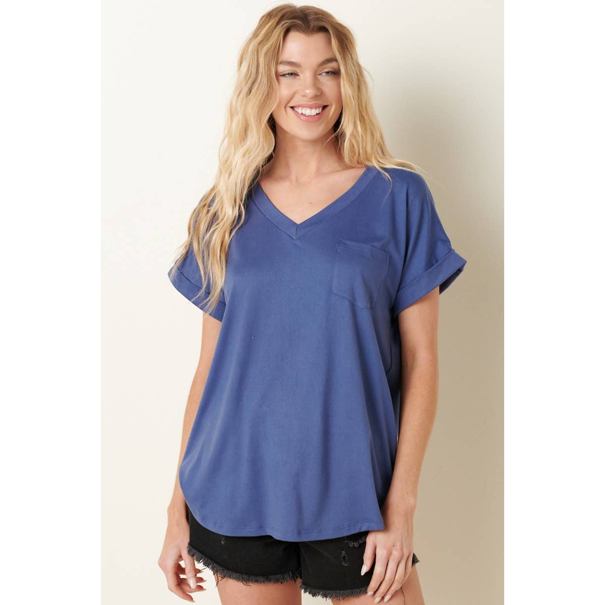 mittoshop – Engroshandel Strikket top - Dame – T9153 - DTY V-HALS MED 1 LOMMEDETALJE DOLMAN STRIKKET TOP5