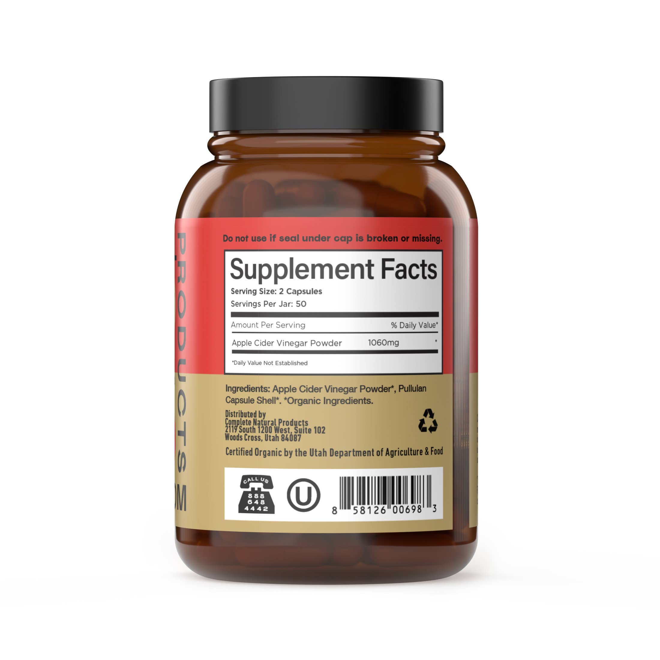 Complete Natural Products – Großhandel Nahrungsergänzungsmittel/Vitamin zum Einnehmen – Bio-Apfelessig-Kapseln2