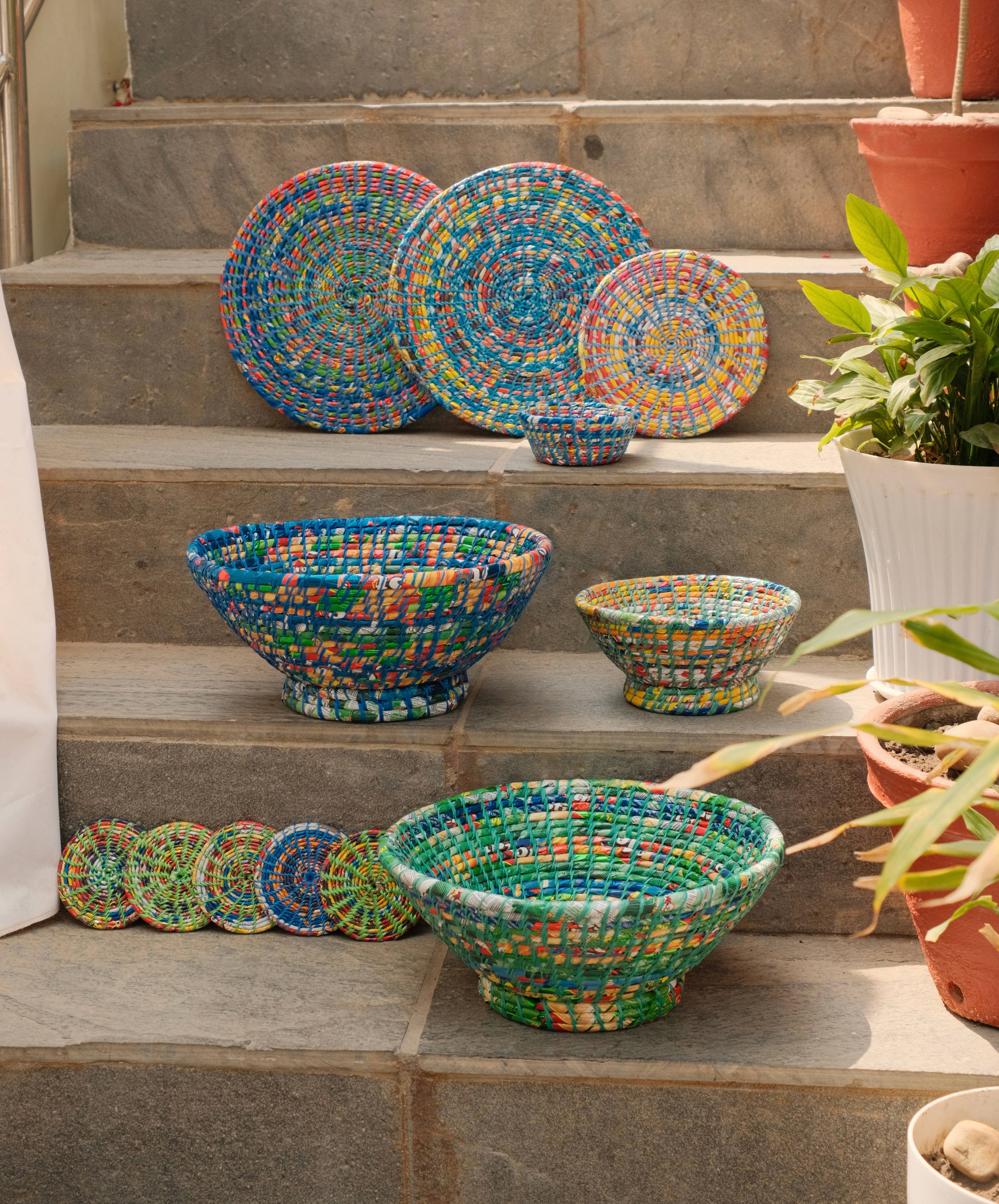 Local Women’s Handicrafts - Wholesale Basket - Recycled Plastic Baskets3