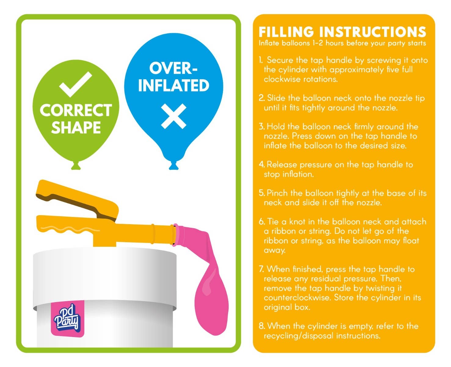 PD Party – wholesale Balloon – Helium tank - 50 Balloons4