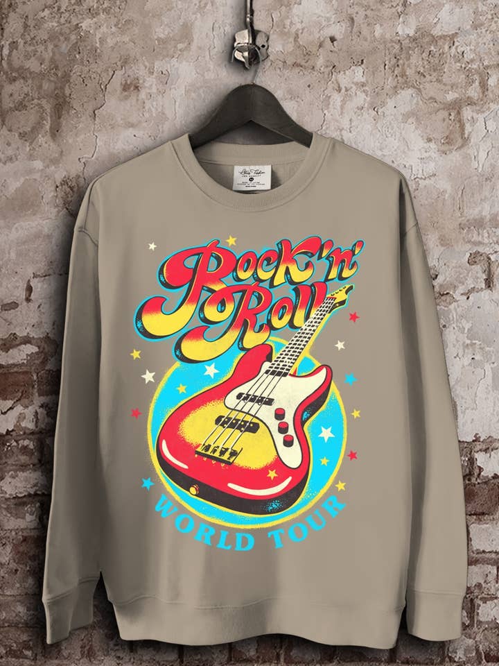 Lotus Fashion Collection - Vente Sweat-shirt – femme - Sweat-shirts de la tournée mondiale de guitare Rock and Roll1