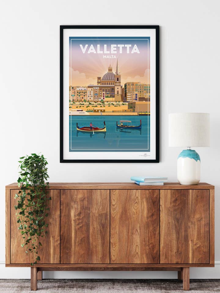 Affiche Imprimée de La Valette Malte pour la vente par Paradise Posters