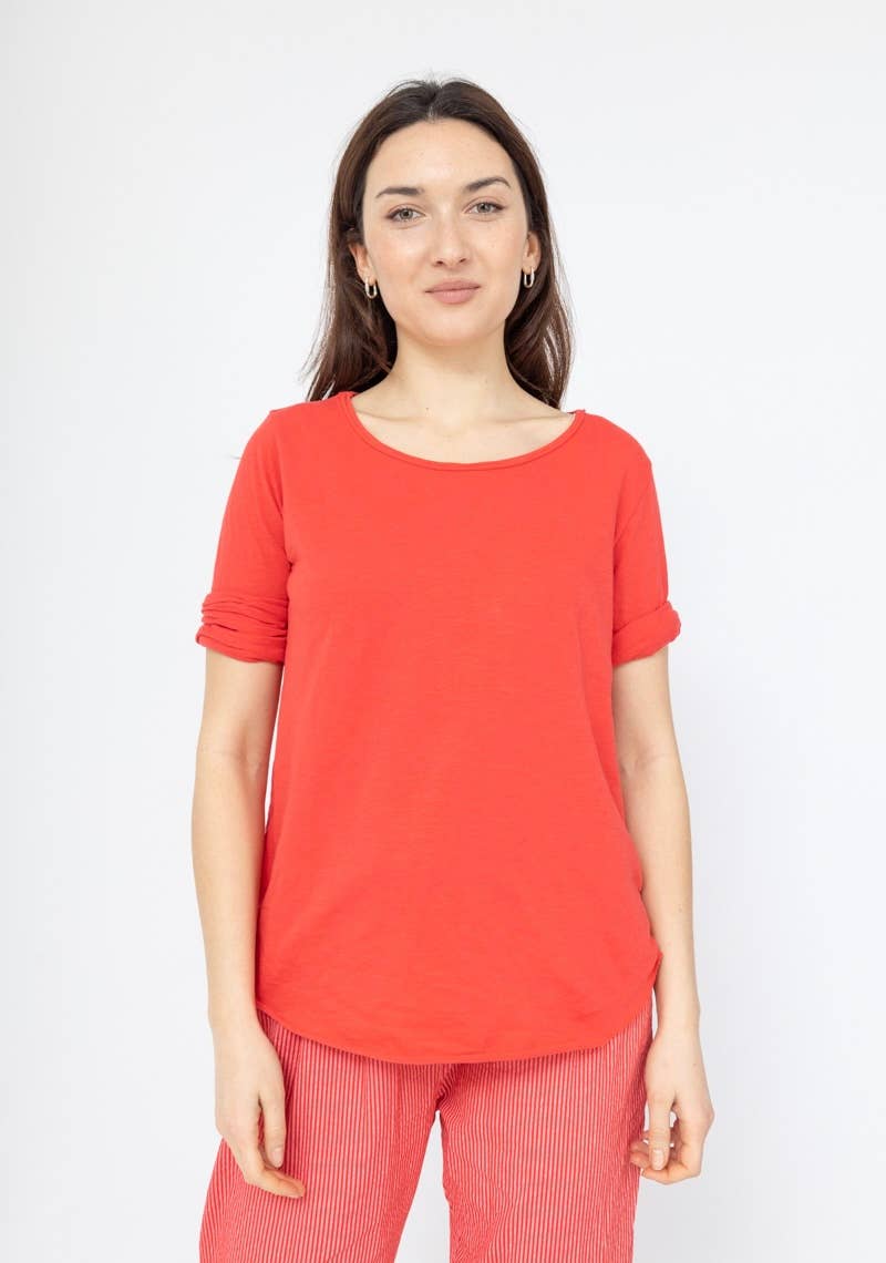 LINEN & COTTON HOUSE - Wholesale T-shirt (Zonder tekening) - Dames - 8008 basic katoenen T-shirt24