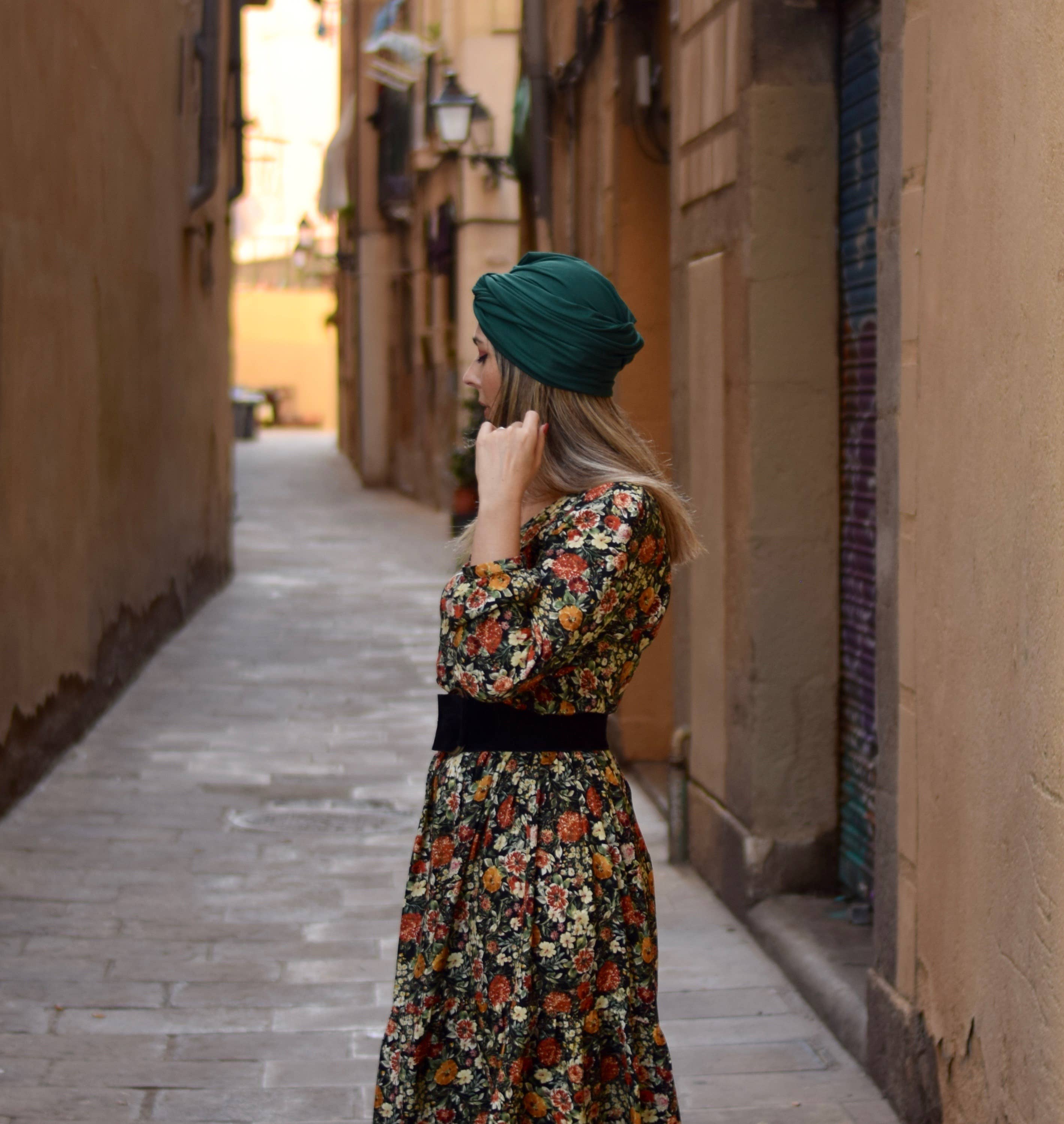 Petitama - Wholesale Turban - Women's - Women's turban in green, full turban2