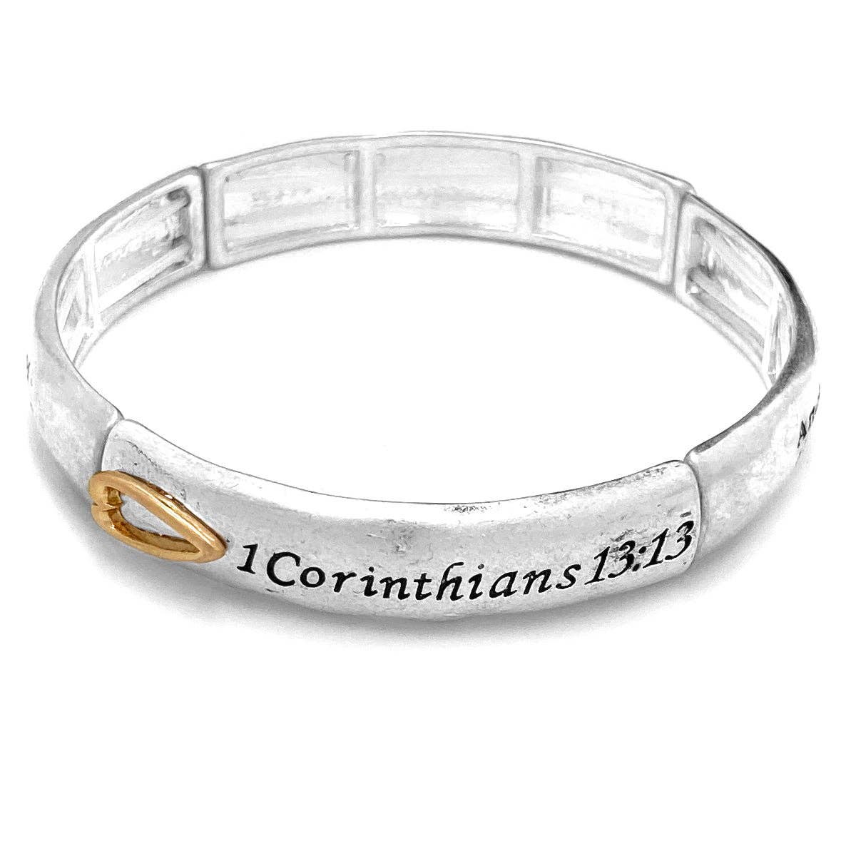 Lunar Deer – wholesale Bangle bracelet – 1 Corinthian 13:13 Faith Hope Love Stretch Bracelet2