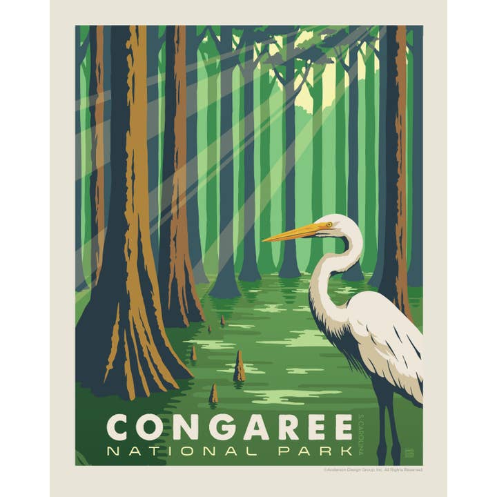 Congaree 8" x10" Print for wholesale by Tourist Courts