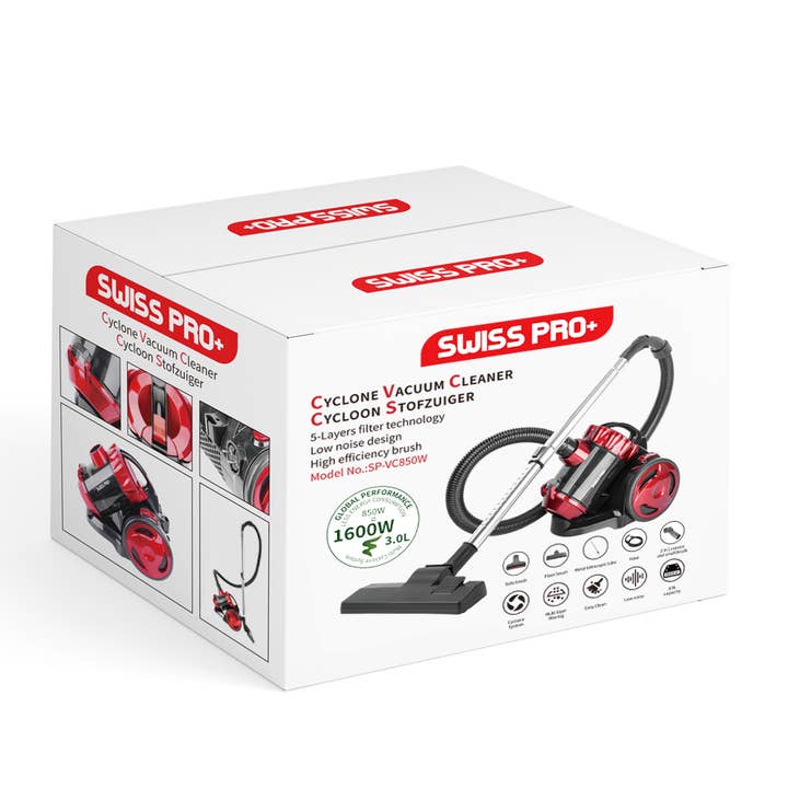 Swiss Pro+ - Venta al por mayor Aspiradora - Aspiradora ciclónica roja Swiss Pro+10