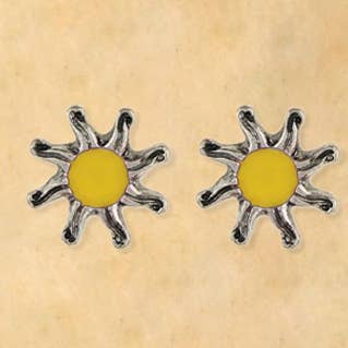 Literary Quotes Silver Sun Post Earrings for wholesale by ZAD