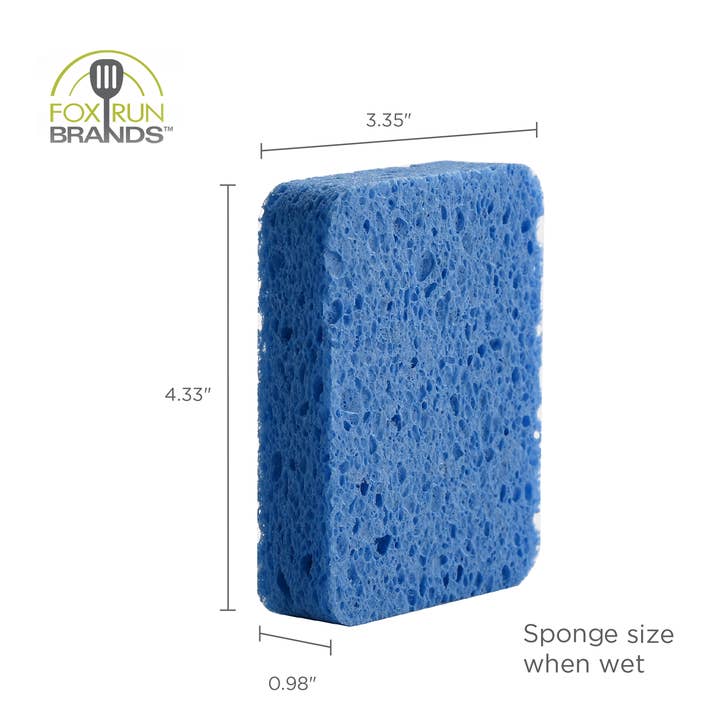 Fox Run Brands - Wholesale Cleaning Sponge - Fox Run Blue Dish Sponges, Set of 12 Kitchen Sponges