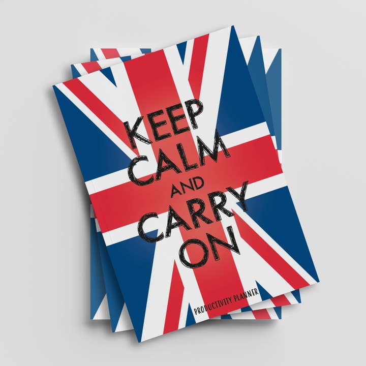 Keep Calm and Carry On – British Productivity Planner for wholesale by Little Pop of Colour