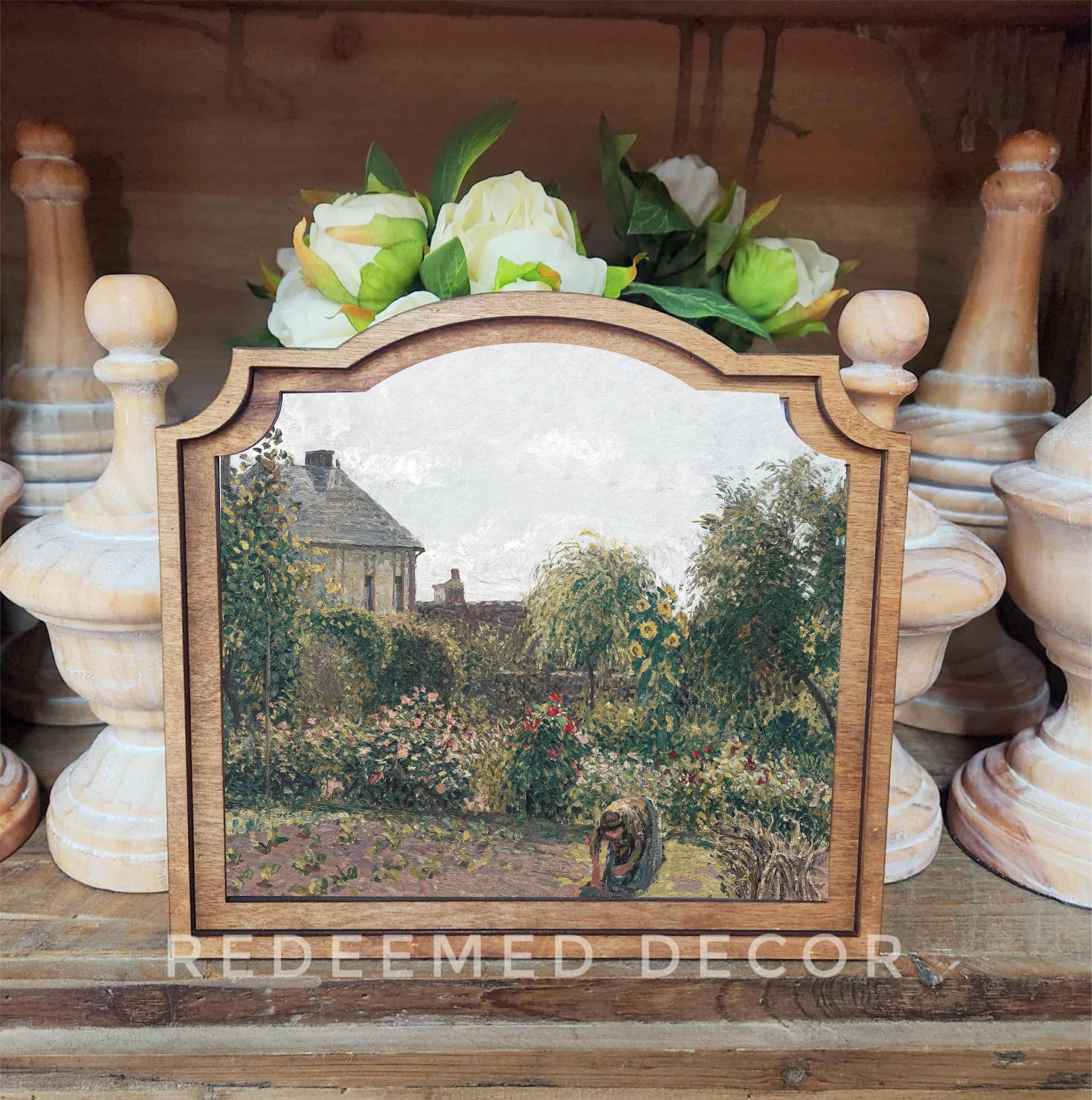 Redeemed Decor - Vente Décorations de table - Art encadré de jardin provincial Ventage