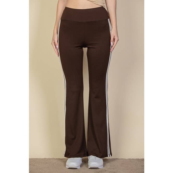 Paperdoll - Wholesale Pants - Women's - Contrast Side Stripe Flare Pants