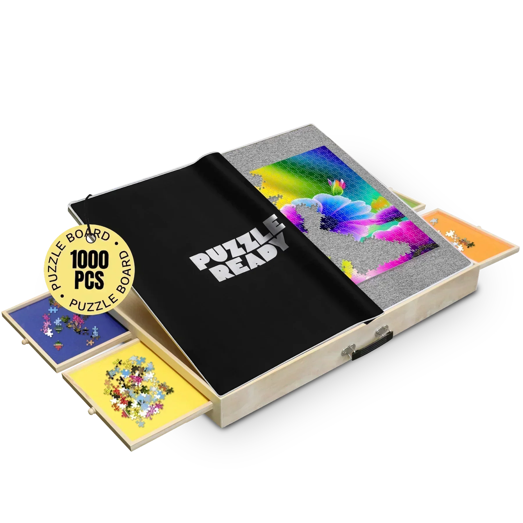 Puzzle Ready - Wholesale Puzzle - Adult - Puzzle Table – The Perfect Tilting Jigsaw Puzzle Table with Drawers and Cover0