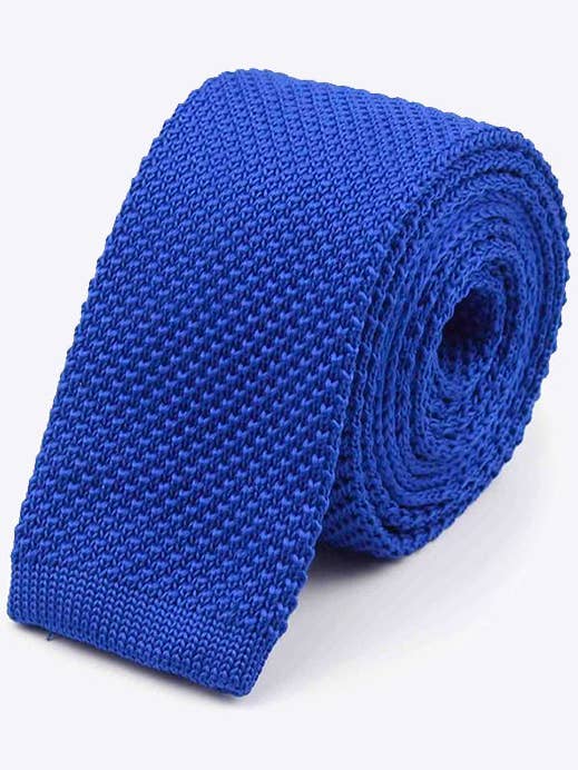 Blauwe Stropdas nr. 1 Heren Gebreid «Léon» voor wholesale door Unipap's
