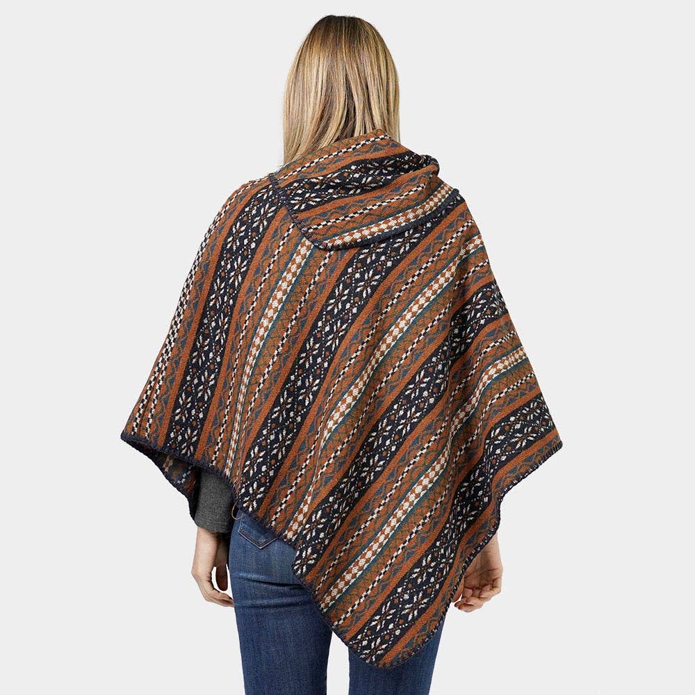 Sensibling Corp. - Wholesale Poncho - Women's - Ethnic Patterned Poncho6