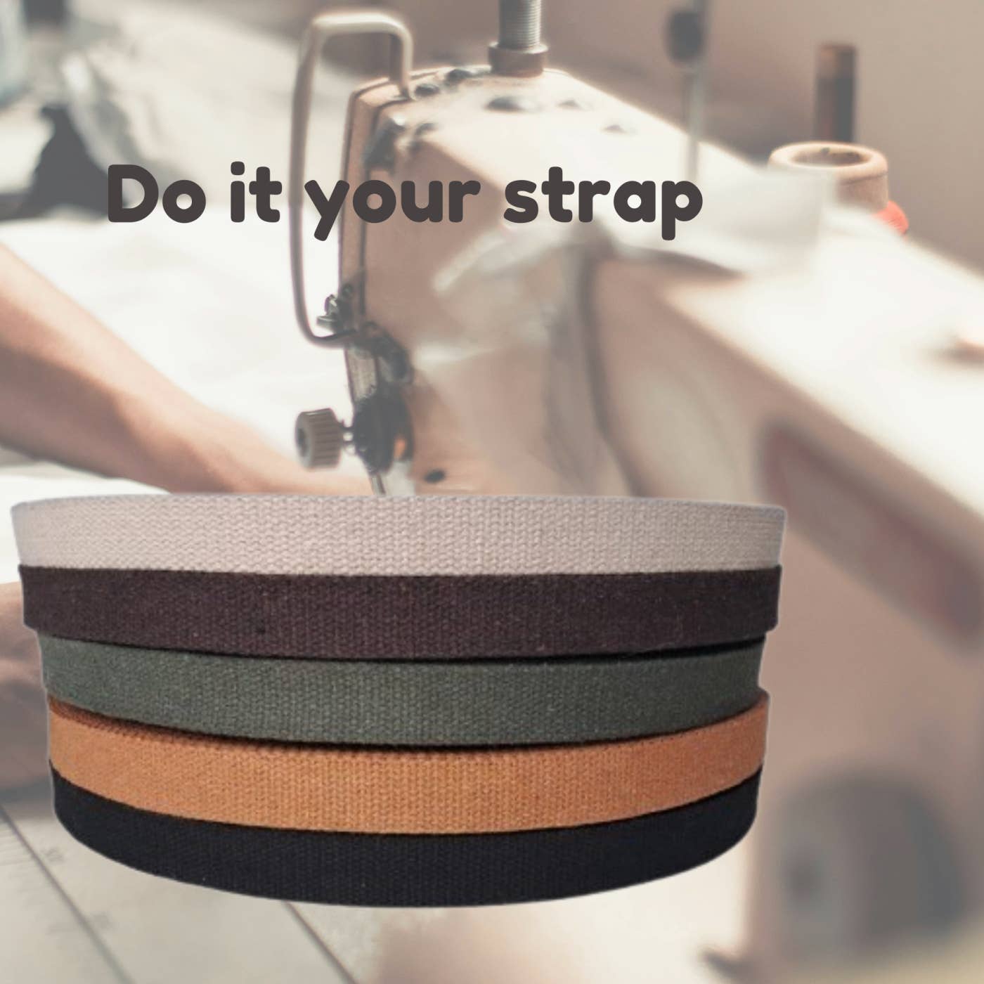 Dream Trimming Goods LLC - Wholesale Craft Supplies - 1" x 50 Yard Army Green Heavy Cotton Webbing for Sewing DIY2