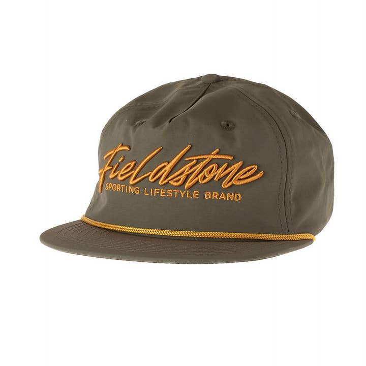 Fieldstone - Sporting Lifestyle Brand - Wholesale Flat Brim Cap - Men's - Hydro 3D Puff Script Logo Hat (496)2