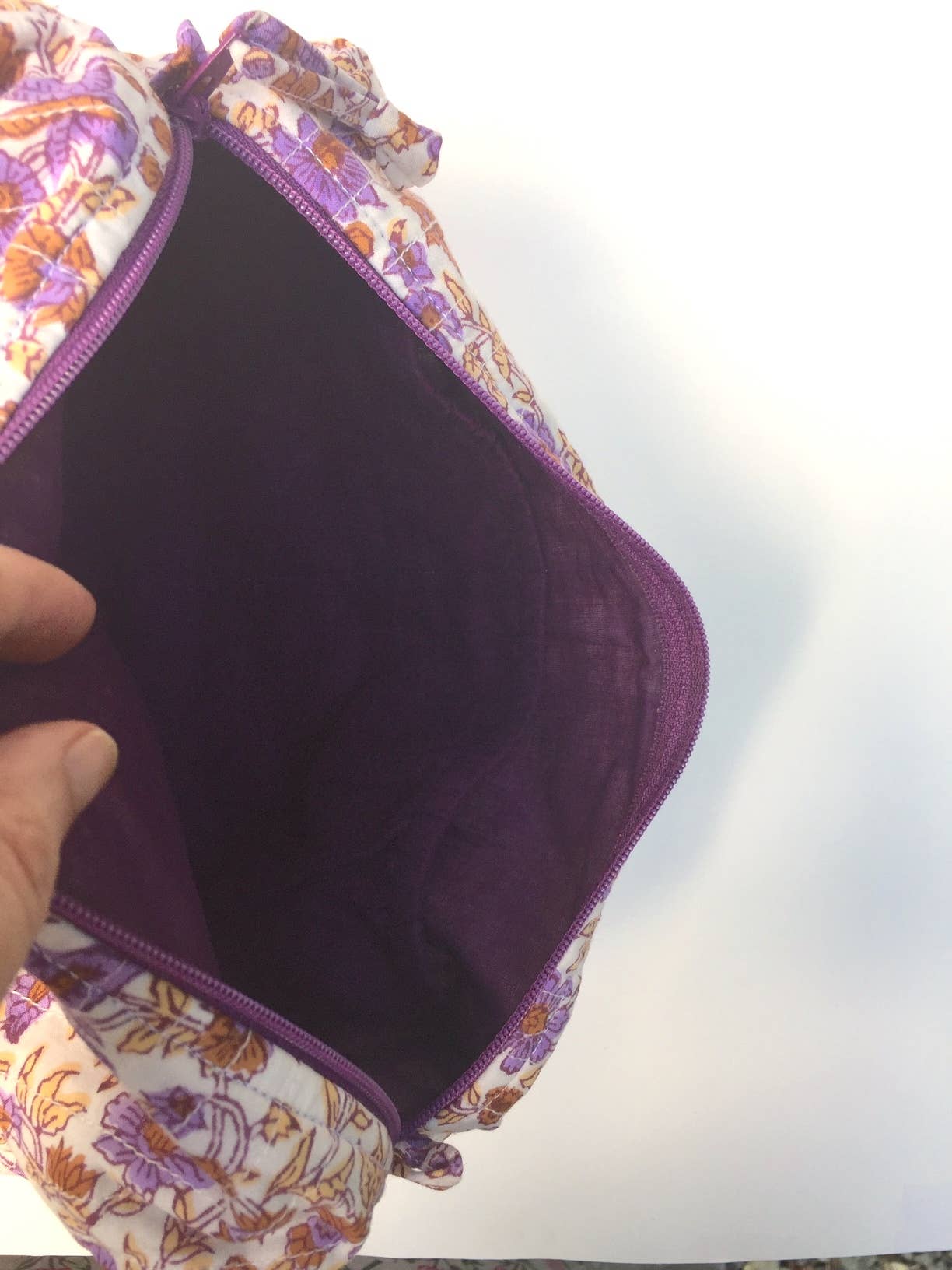 Mehera Shaw - Wholesale Makeup/Cosmetic Bag - Cosmetics Bag - Quilted Hand Block Print Cotton11