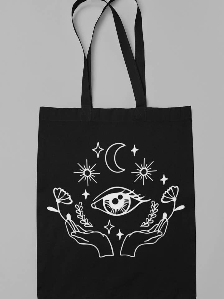 Gothic Alt Witchy Book Bag, Mystic Third Eye for wholesale by Wickedly Divine Shop