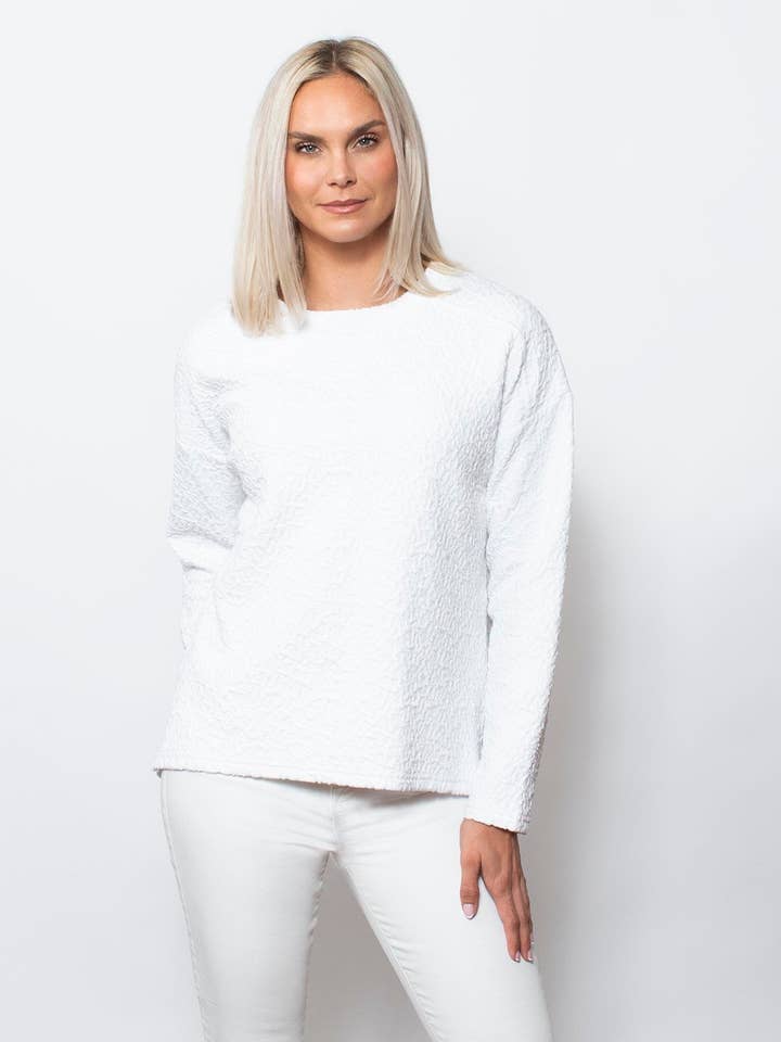 Textured Jacquard - Sweat Shirt Long Sleeves for wholesale by SnoSkins