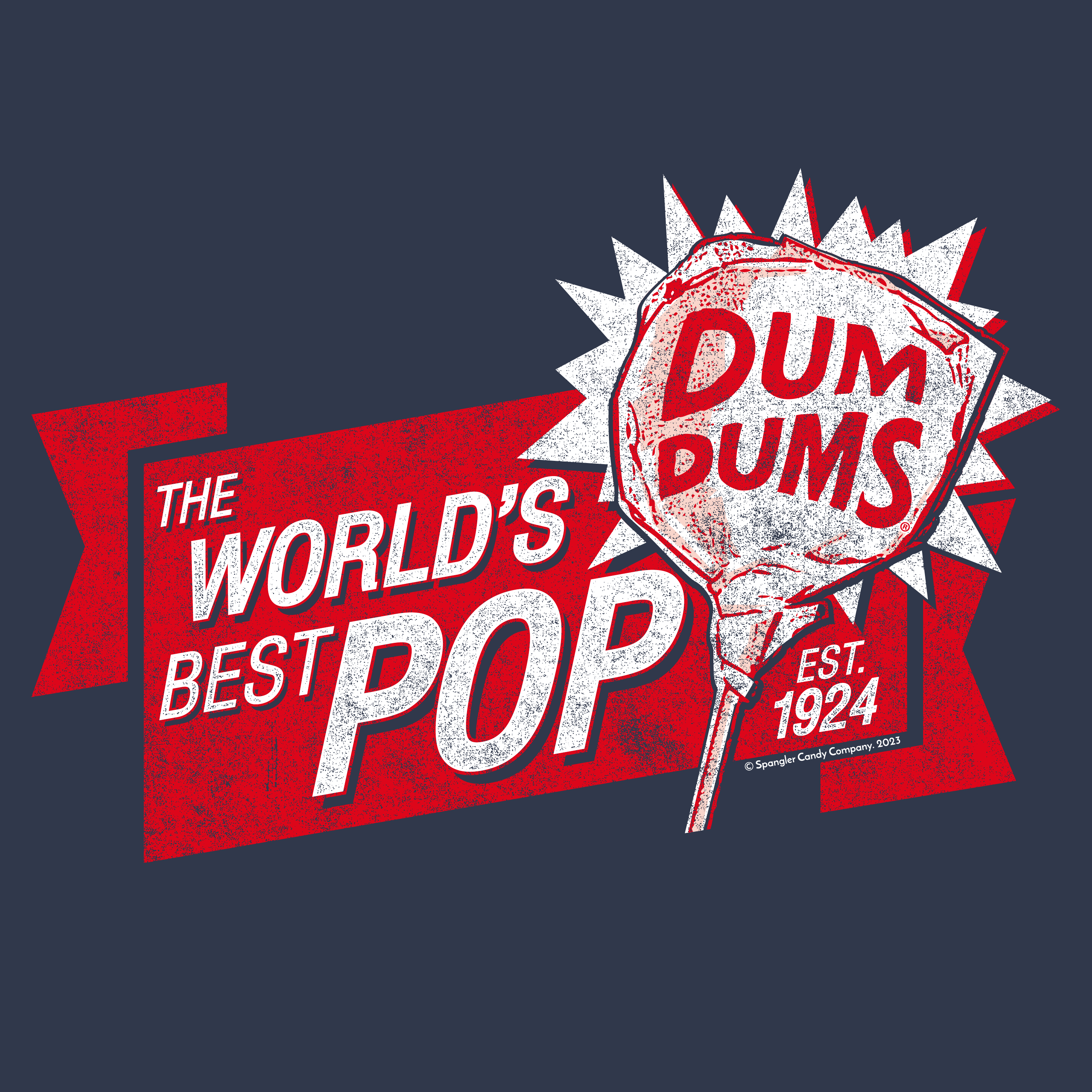 Heather Navy Dum Dums®  The World's Best Pop Tee for wholesale on Faire1
