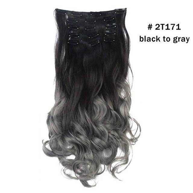 BrookPark Beauty – Großhandel Extensions – 7-teiliges Clip-In-Set für lange, lockige, hochtemperaturbeständige Seidenperücken14