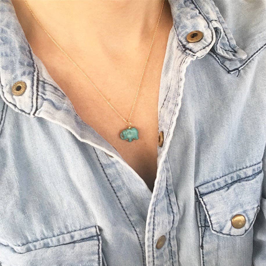 Erin McDermott Jewelry - Wholesale Pendant/Charm Necklace - Colorful Mini Lucky Elephant Necklaces5