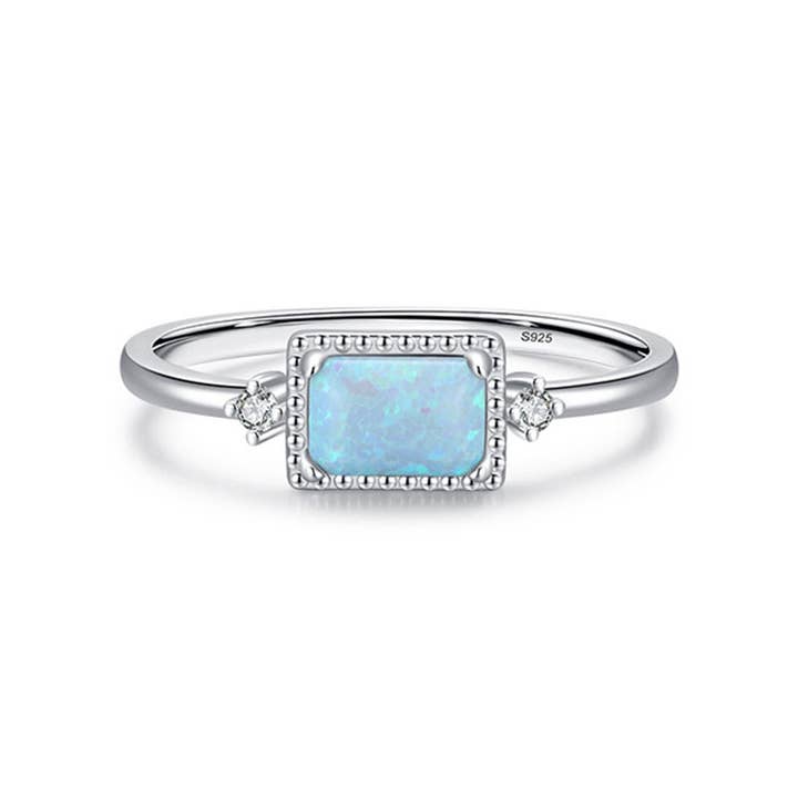 Gioiellin - S925 Silver Jewelry – wholesale Jewellery set – S925 Sterling Silver High-grade Opal Earrings and Ring Set