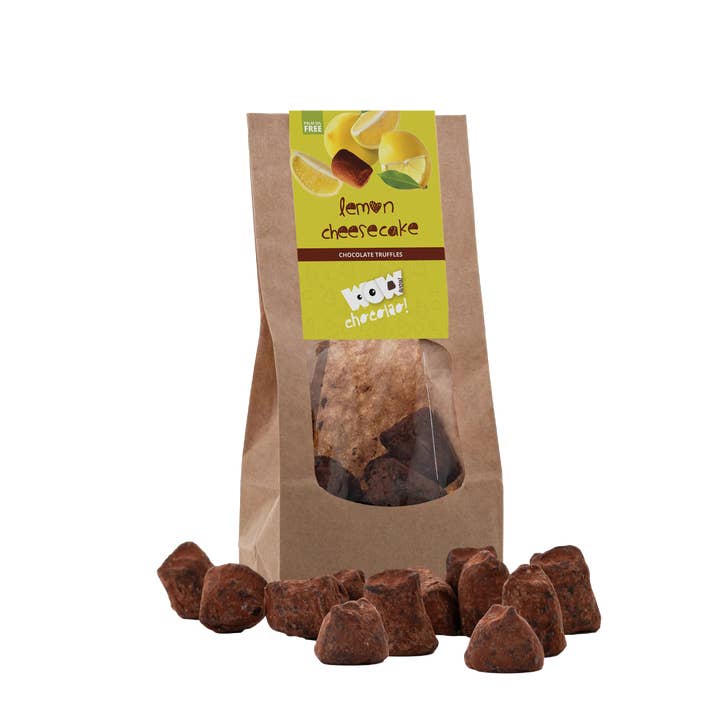 Citroentaart Chocoladetruffels - Biologisch afbreekbare zak 130g voor wholesale door WOW Chocolao!