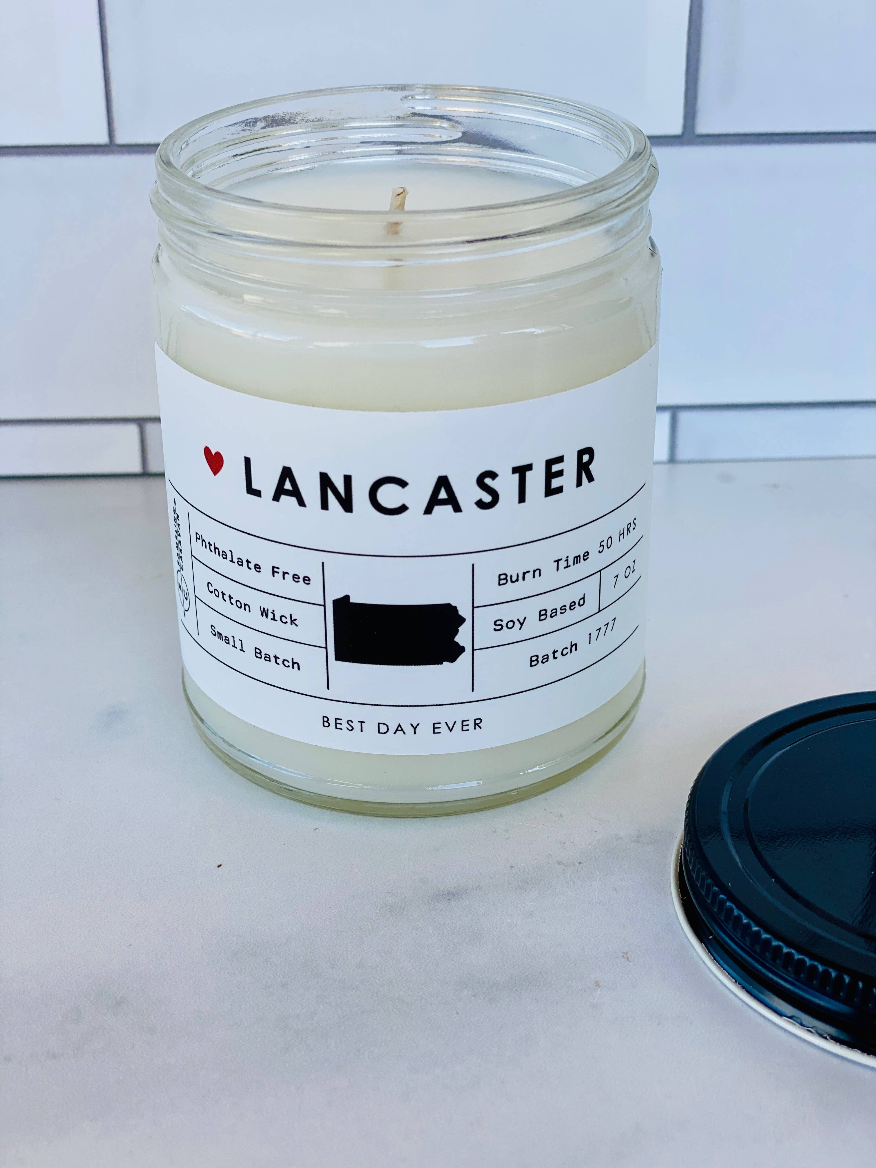 White Lancaster, PA Candle for wholesale on Faire2
