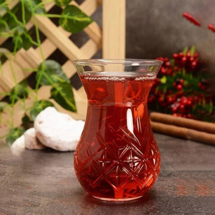 Hakan - Wholesale Coffee/Tea Cup - Pasabahce Timeless Turkish Tea Glasses, 5.75 Oz, 170 cc, Turkish Teacup Set of 6- PB-42881