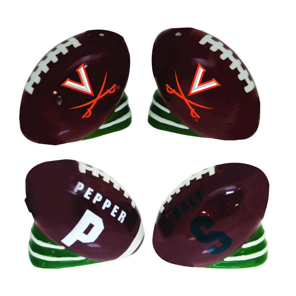 The Memory Company - Wholesale Salt & Pepper Shaker Set - Football Salt & Pepper Shakers, Virginia Cavalier0