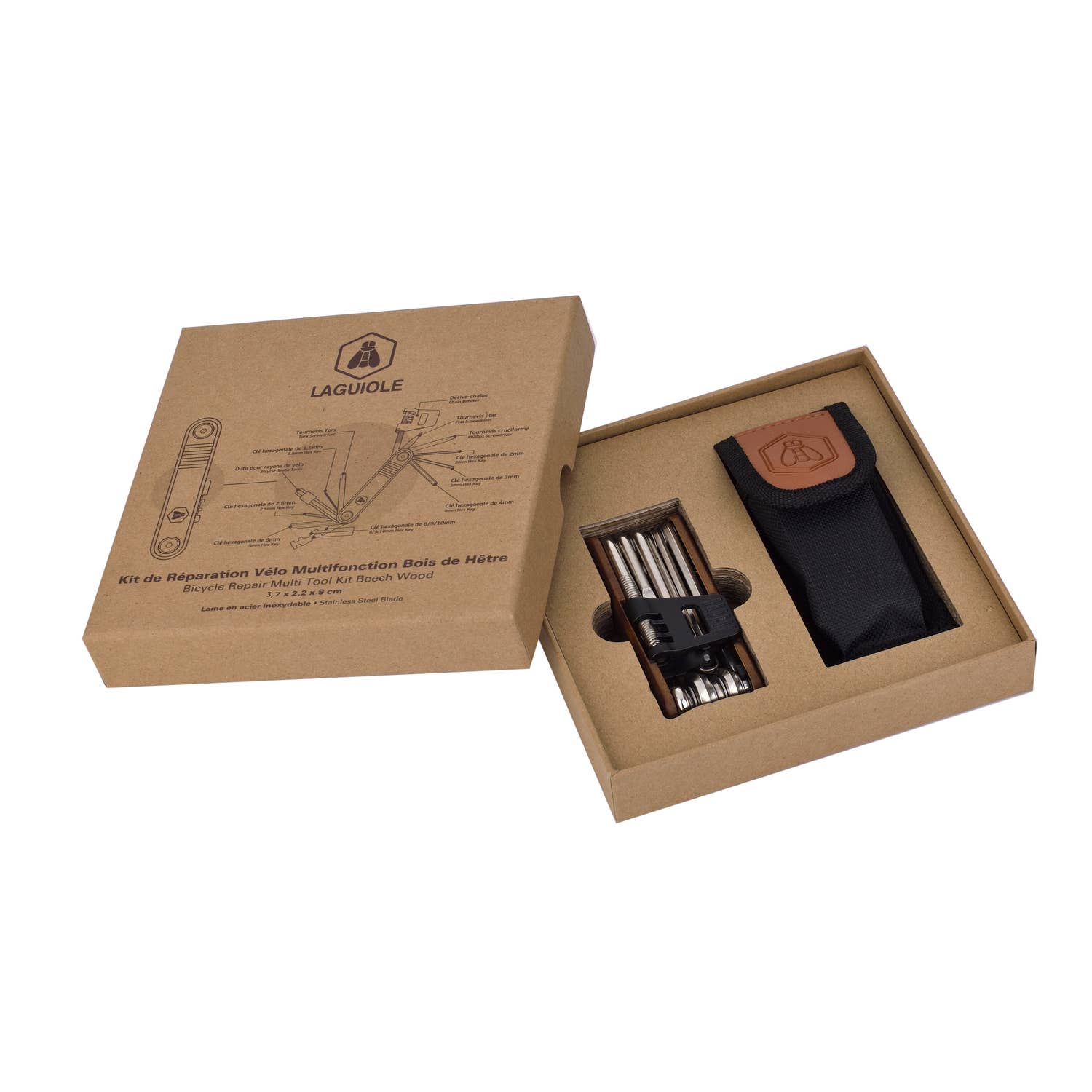 Laguiole - Vendita all'ingrosso Accessori per ciclisti - LAGUIOLE Kit di riparazione multifunzione per bicicletta4