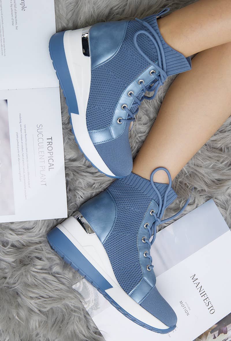 LADY GLORY - Wholesale Athletic Sneakers - Women's - Women's wedge sock sneakers13