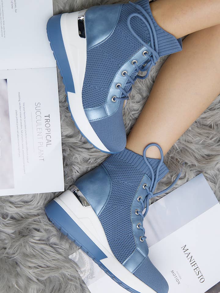 LADY GLORY - Wholesale Athletic Sneakers - Women's - Women's wedge sock sneakers13