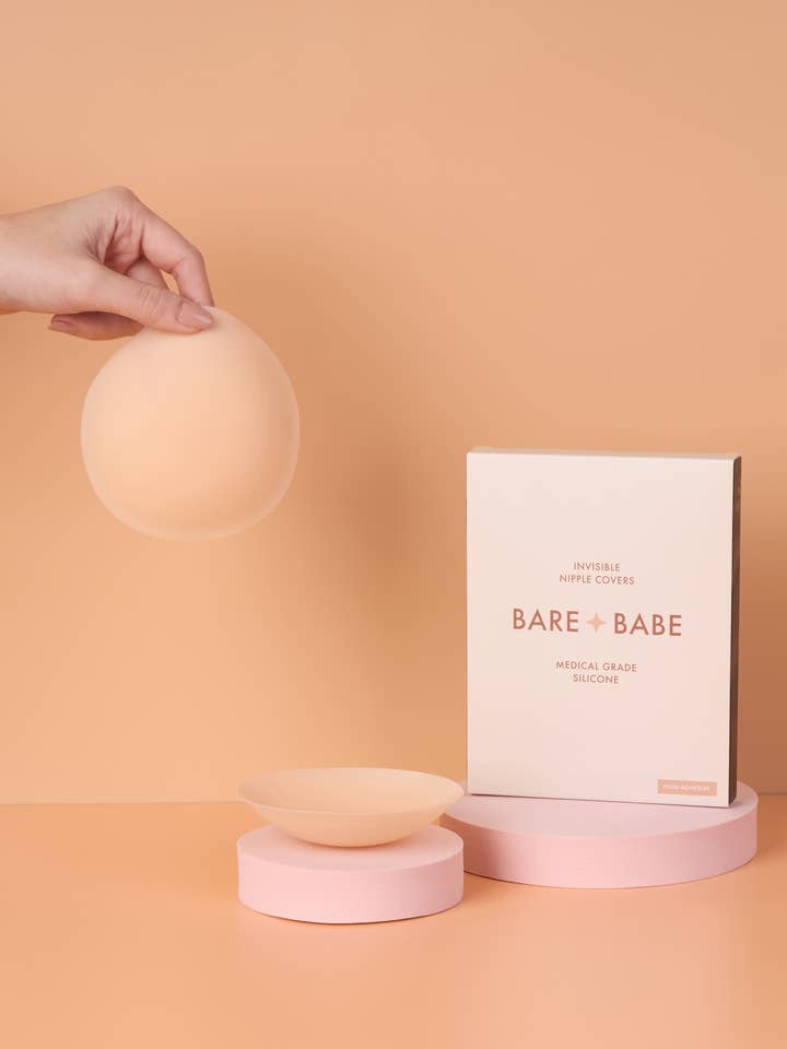 Bare Babe - Wholesale Nipple Pasties - Women's - Non-Adhesive "Grippy, Not Sticky" Nipple Covers