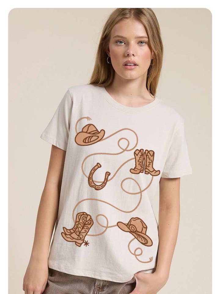 PUFF' Western Elements All Over Graphic Premium Cotton Reg for wholesale by Foryeri