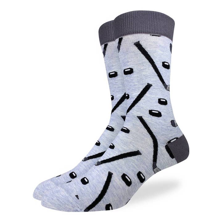 Men's Hockey Sticks and Pucks Socks for wholesale by Good Luck Sock