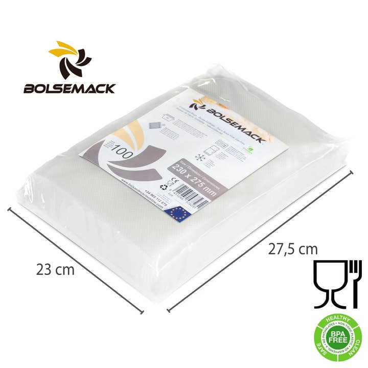 Sacchetti sottovuoto goffrati da 230x275 mm (100 pz.) per la vendita all'ingrosso da parte di Bolsemack