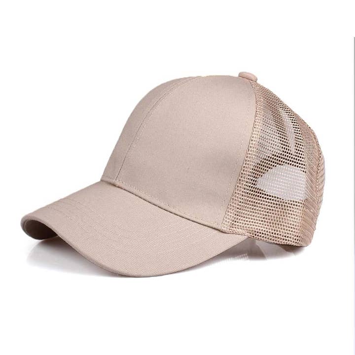 Truly Contagious - Wholesale Ponytail Cap - Women's - CC Solid Mesh Pony Cap ( BT-4 )