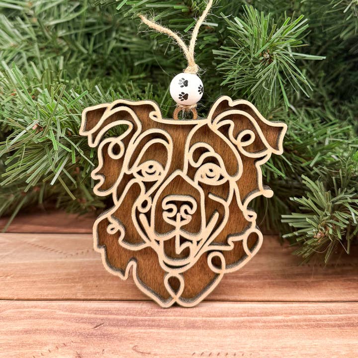 Australian Shepherd Ornament, Pet Store, Gift for Dog Owner for wholesale by Rocky Knoll Co.